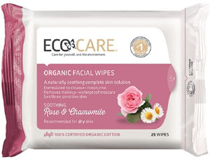 Ecocare Organic Wipes Rose & Chamomile