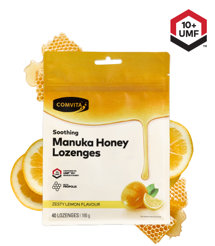 COMV Lemon & Honey Lozenges bagged